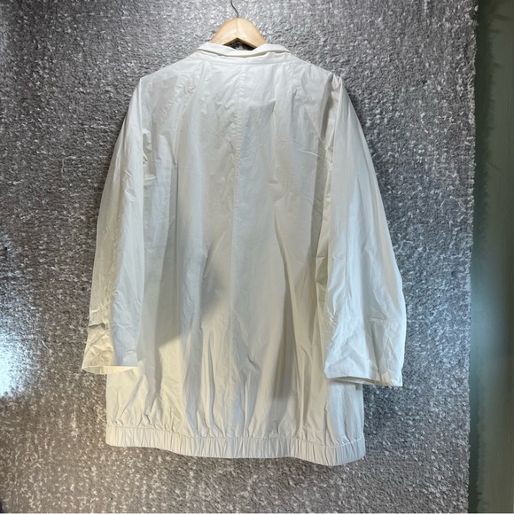 Antonelli Firenze White Rain Jacket Full Zip Lightweight Pockets Size 44 - Picture 2 of 9